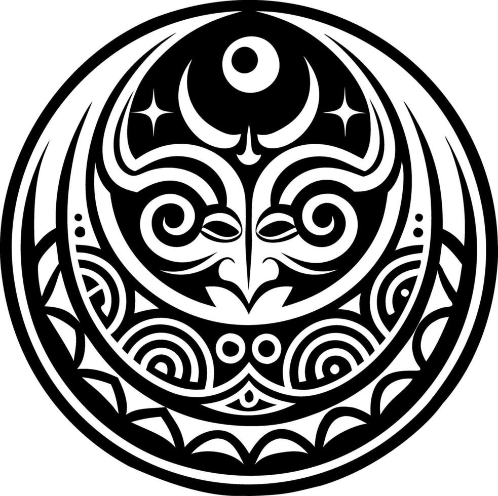 Moon symbol icon in solid style vector