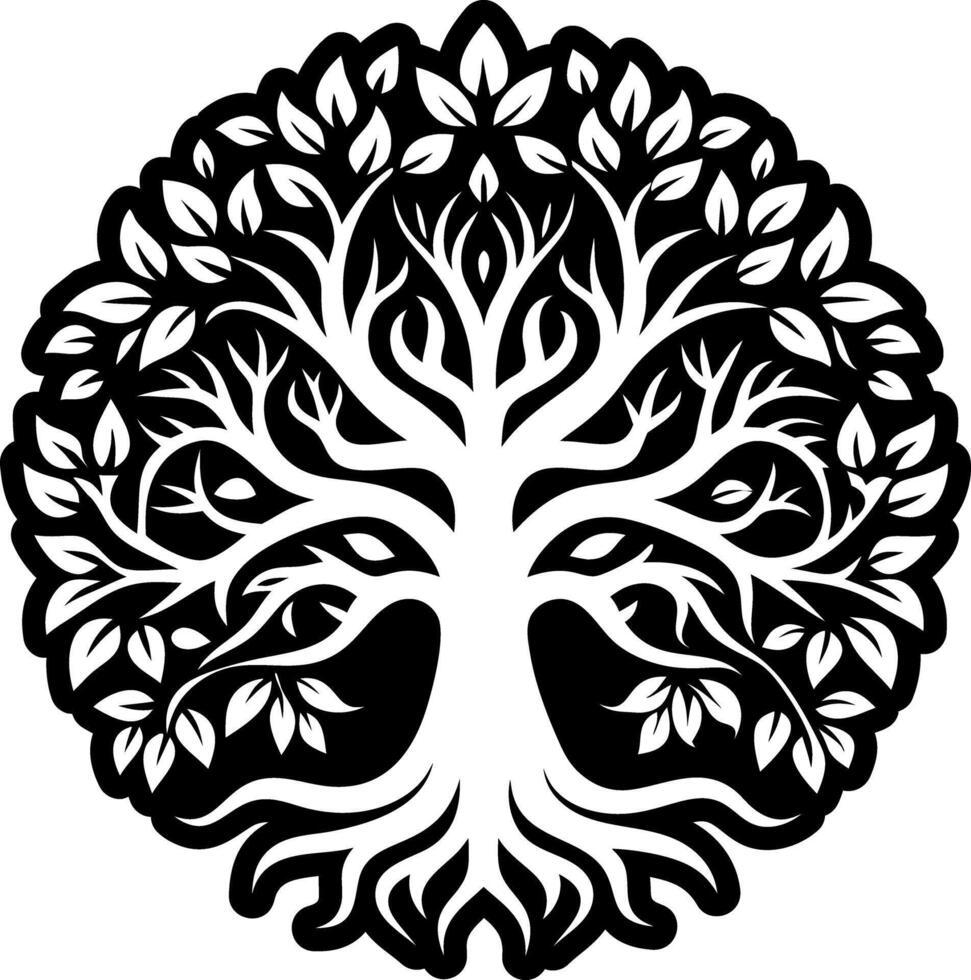 A glyph style icon of tree vector