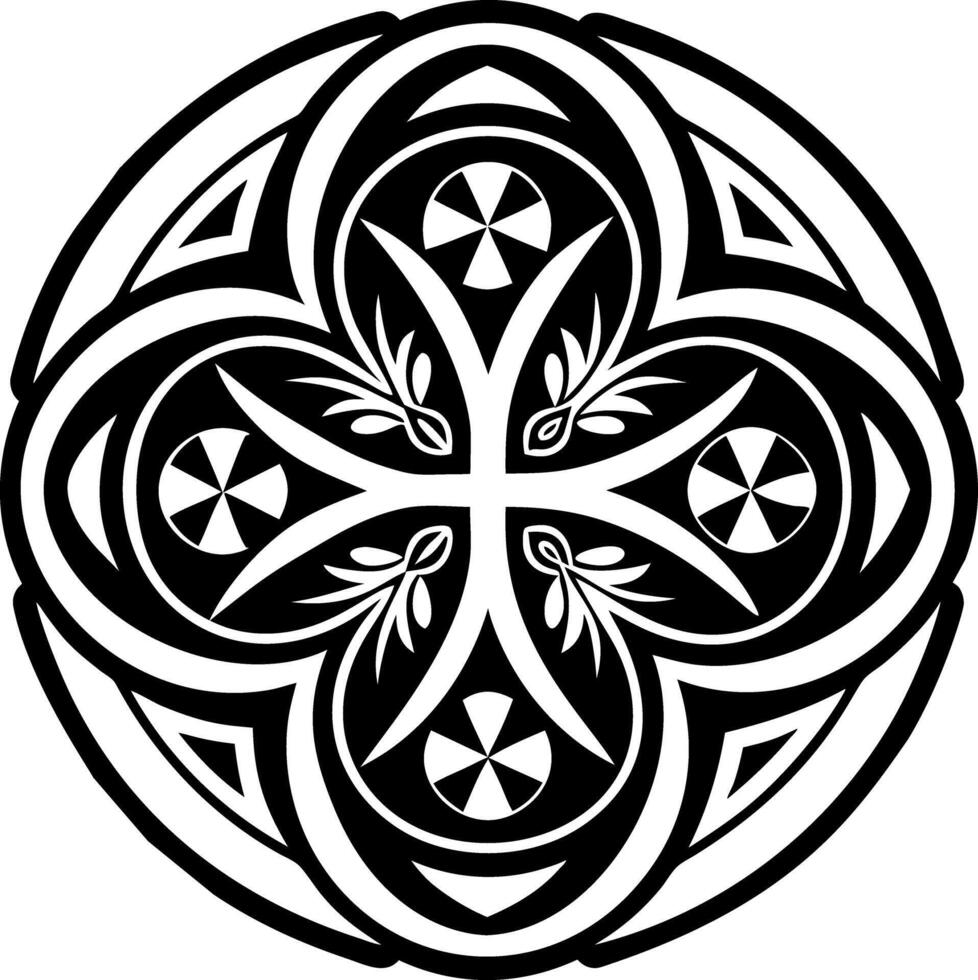 A hawaiian cross icon in solid style vector