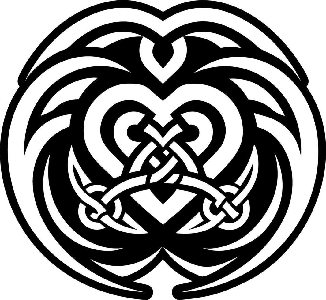 Island love icon in solid style vector