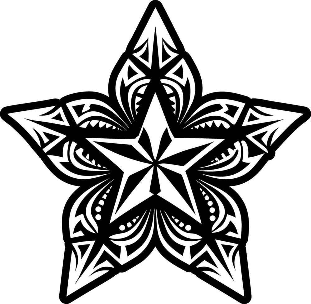 A solid style icon of starfish symbol vector