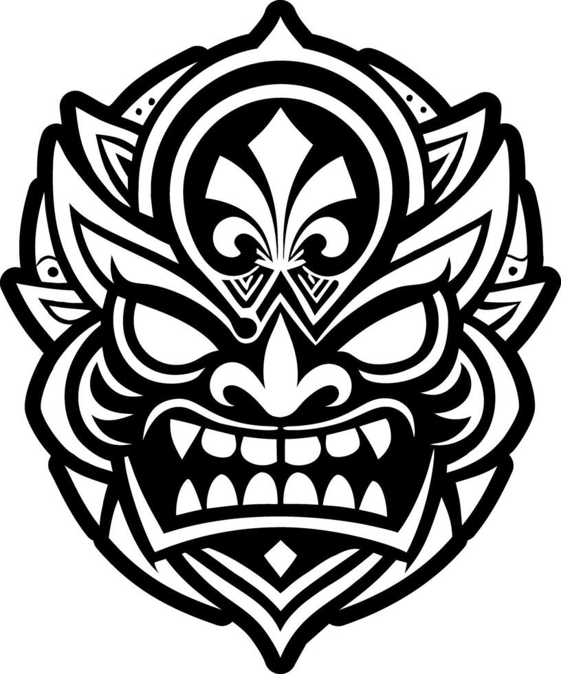 A glyph style icon of tiki mask vector