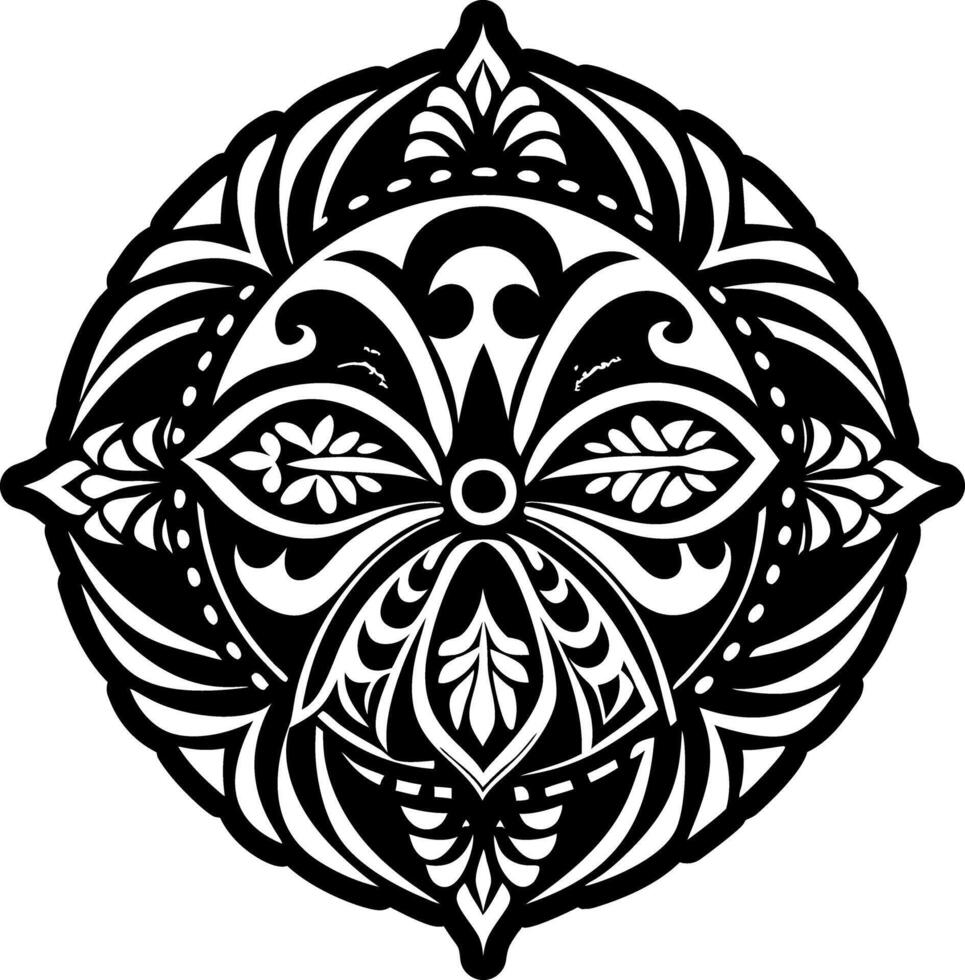 Island tattoo icon in glyph style vector