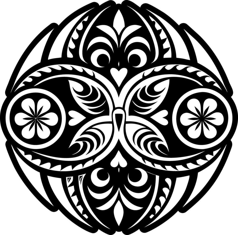 Hawaiian pattern icon in glyph style vector