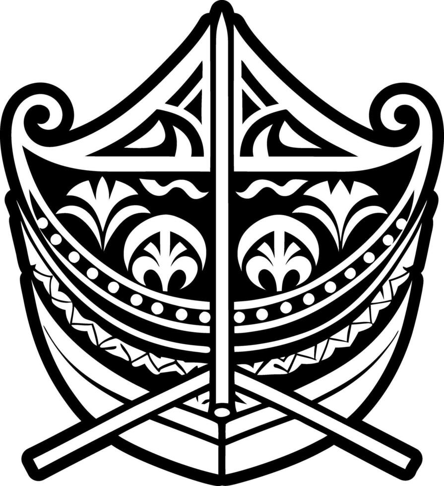 Island boat icon in filled style vector