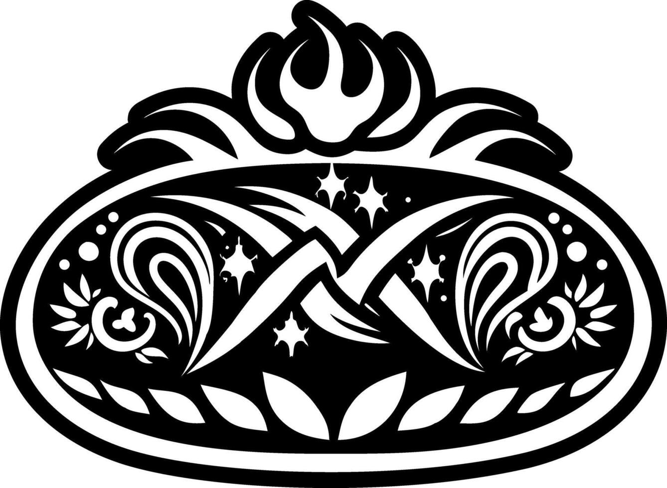 A glyph style icon of bread tattoo vector