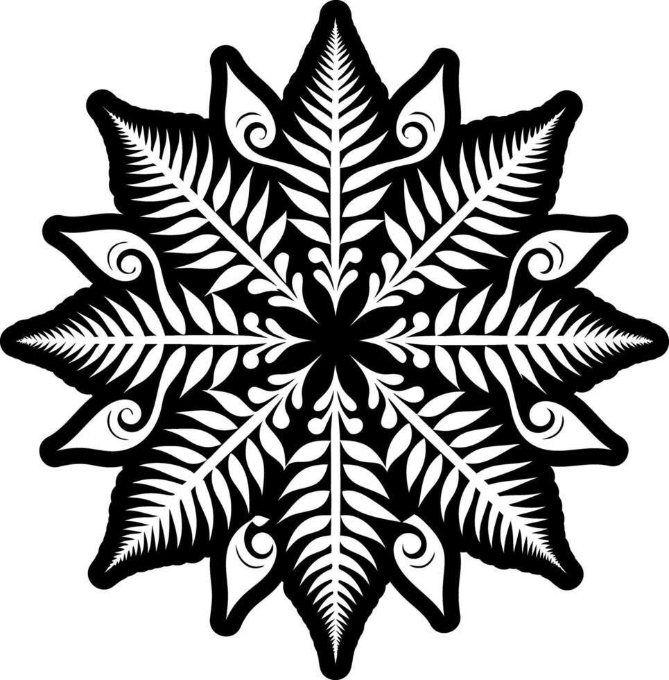 A filled style icon showing fern symbol vector