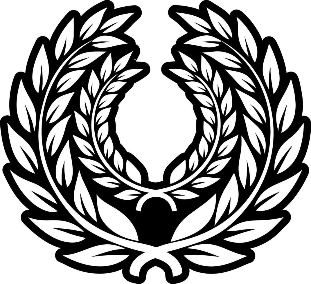 A laurel wreath with leaves on it vector