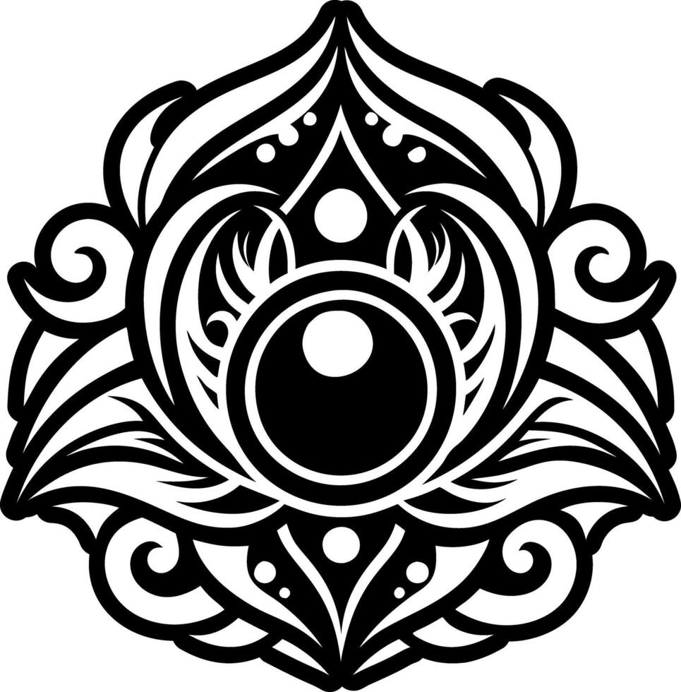 Black pearl icon in glyph style vector