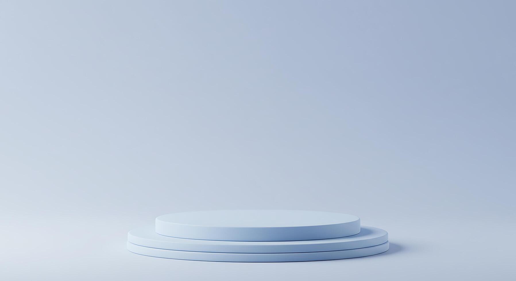 A blue pedestal with a white base on a plain background photo