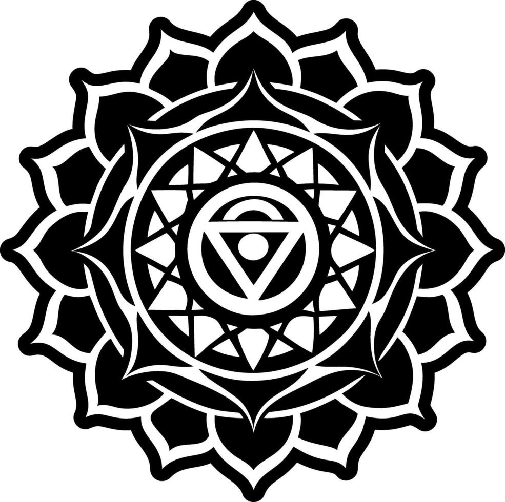 A filled style icon showing root chakra vector