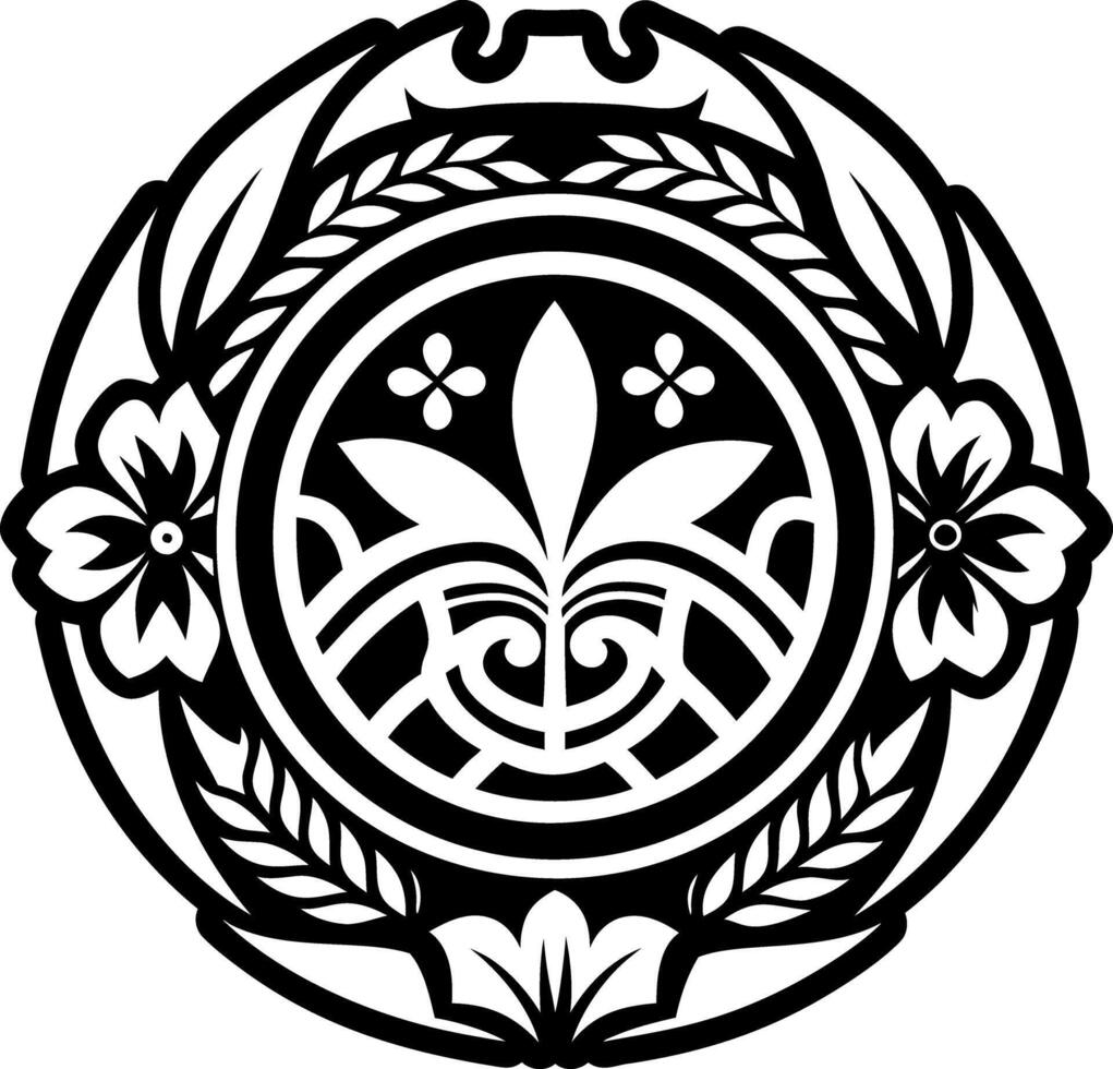A hawaii flowers icon in glyph style vector