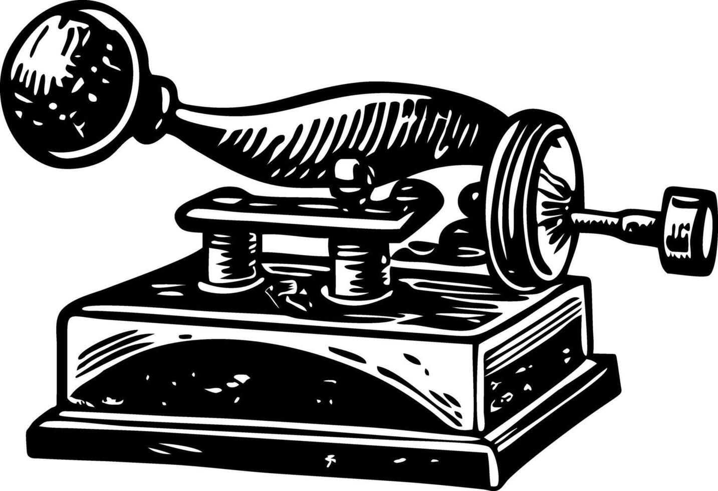An old telegraph illustration in vintage style vector