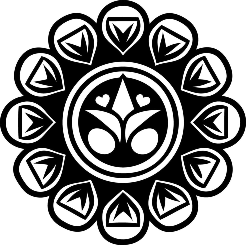 A solid style icon depicting rune stones vector