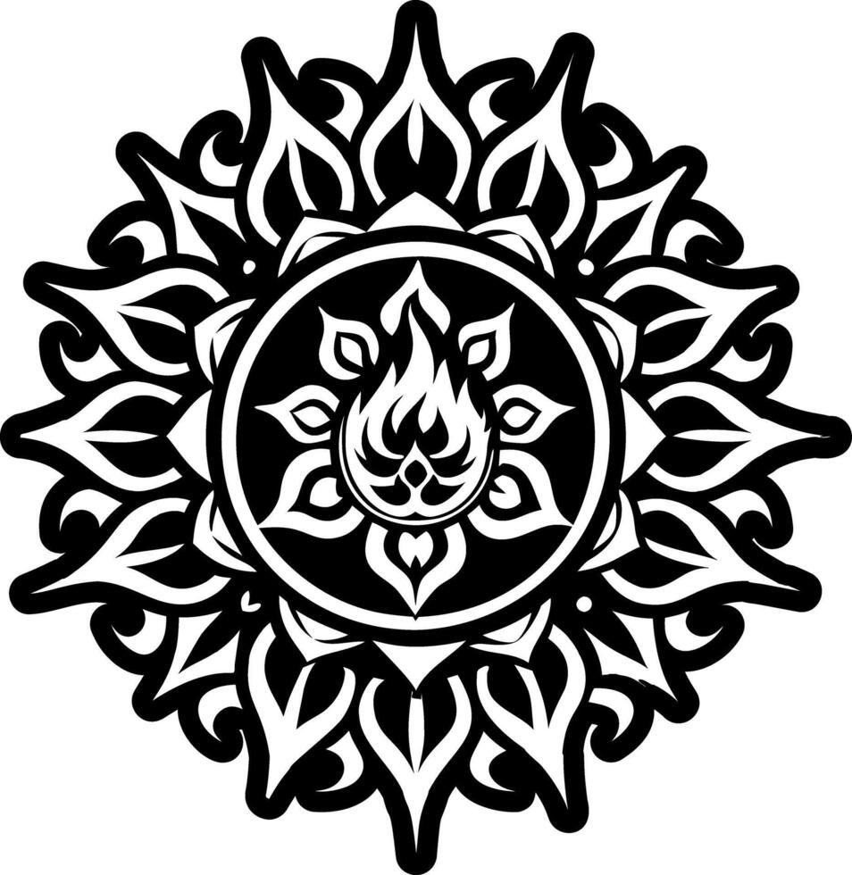 A glyph style icon of fire healing power vector
