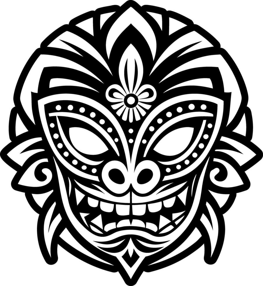 A solid style icon of maui mask vector