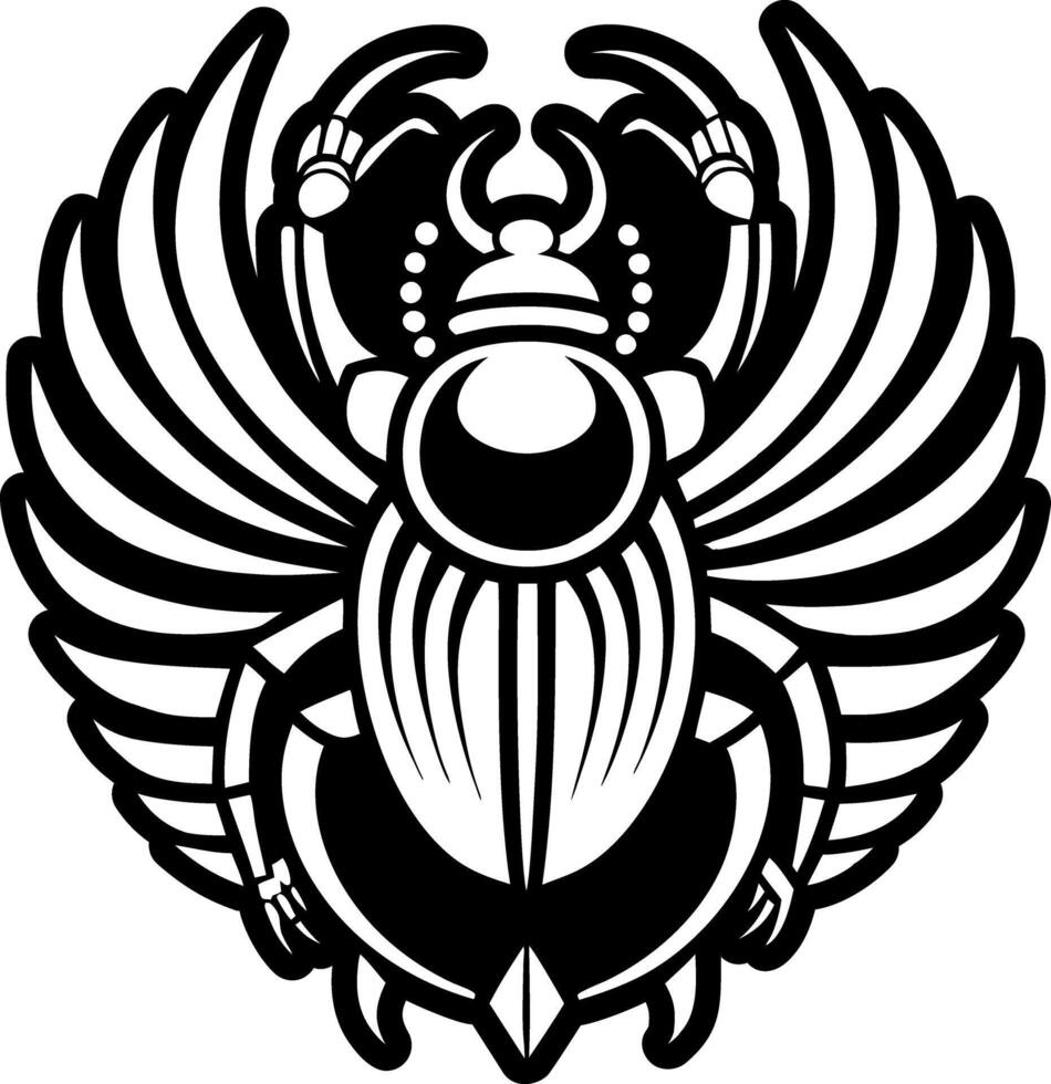 A filled style icon showing beetle tattoo artwork vector
