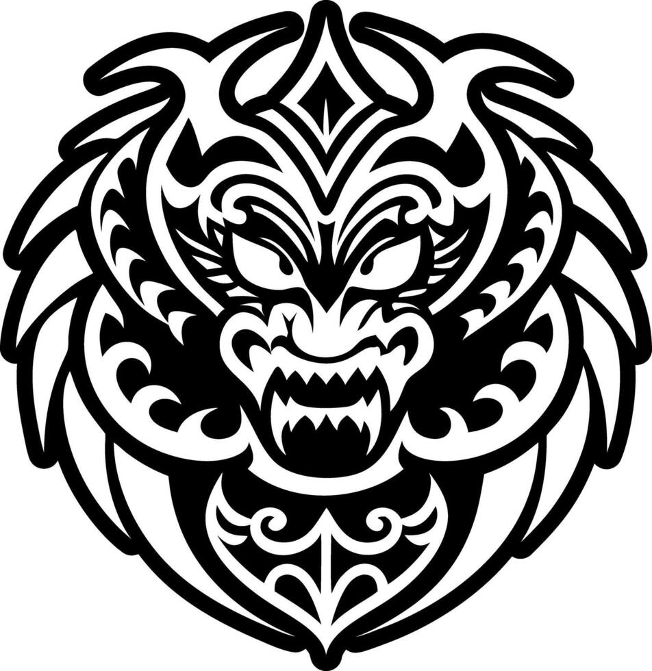 Mo dragon icon in solid style vector