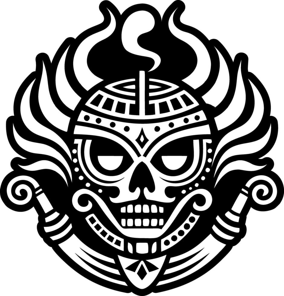 Mexican skull icon in filled style vector