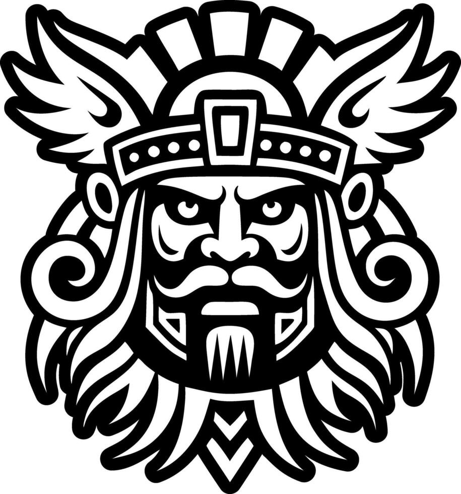 Wind god icon in filled style vector