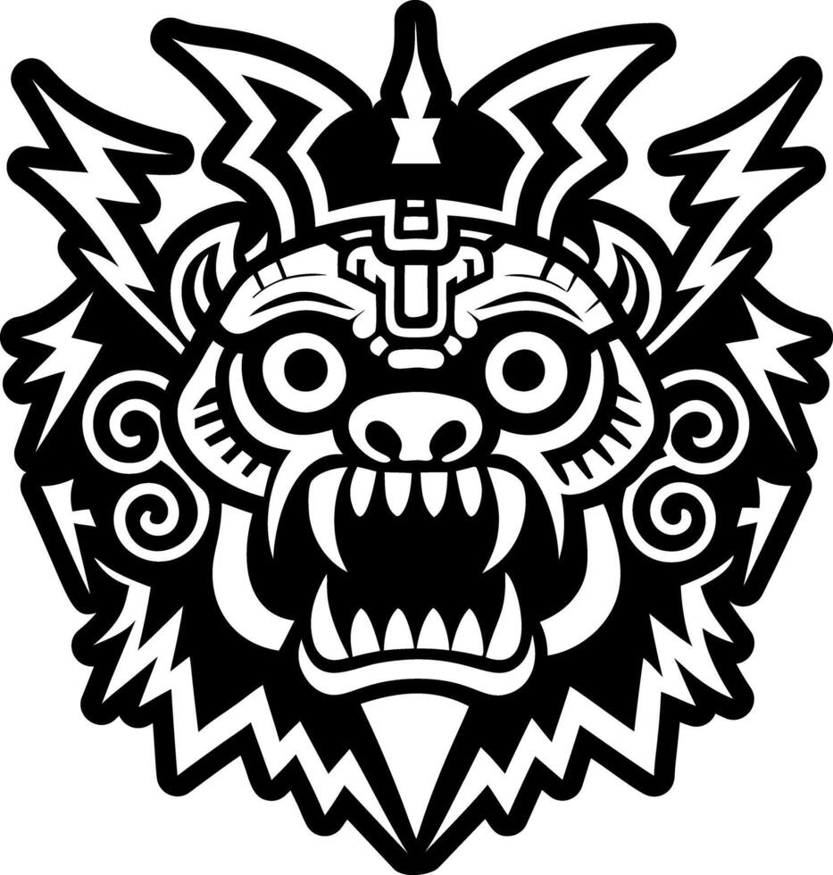 Storm beast icon in solid style vector