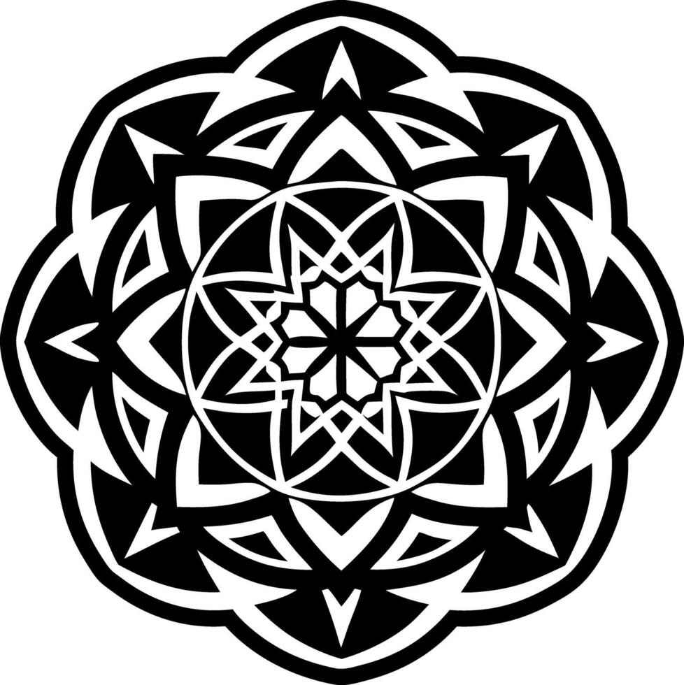 A glyph style icon of geometric art harmony vector