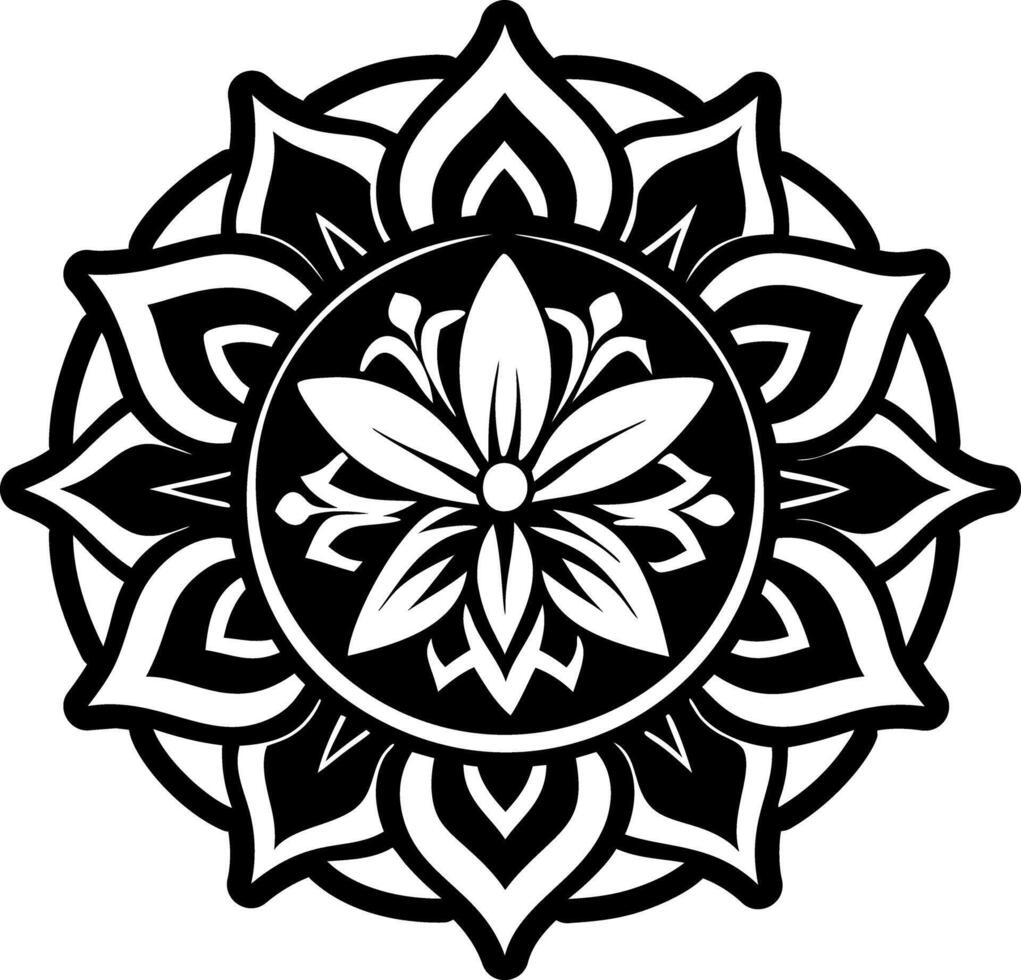 A filled style icon showing divine flower vector