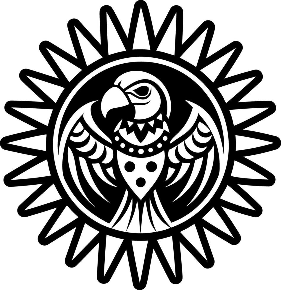 Cosmic parrot icon solid style vector