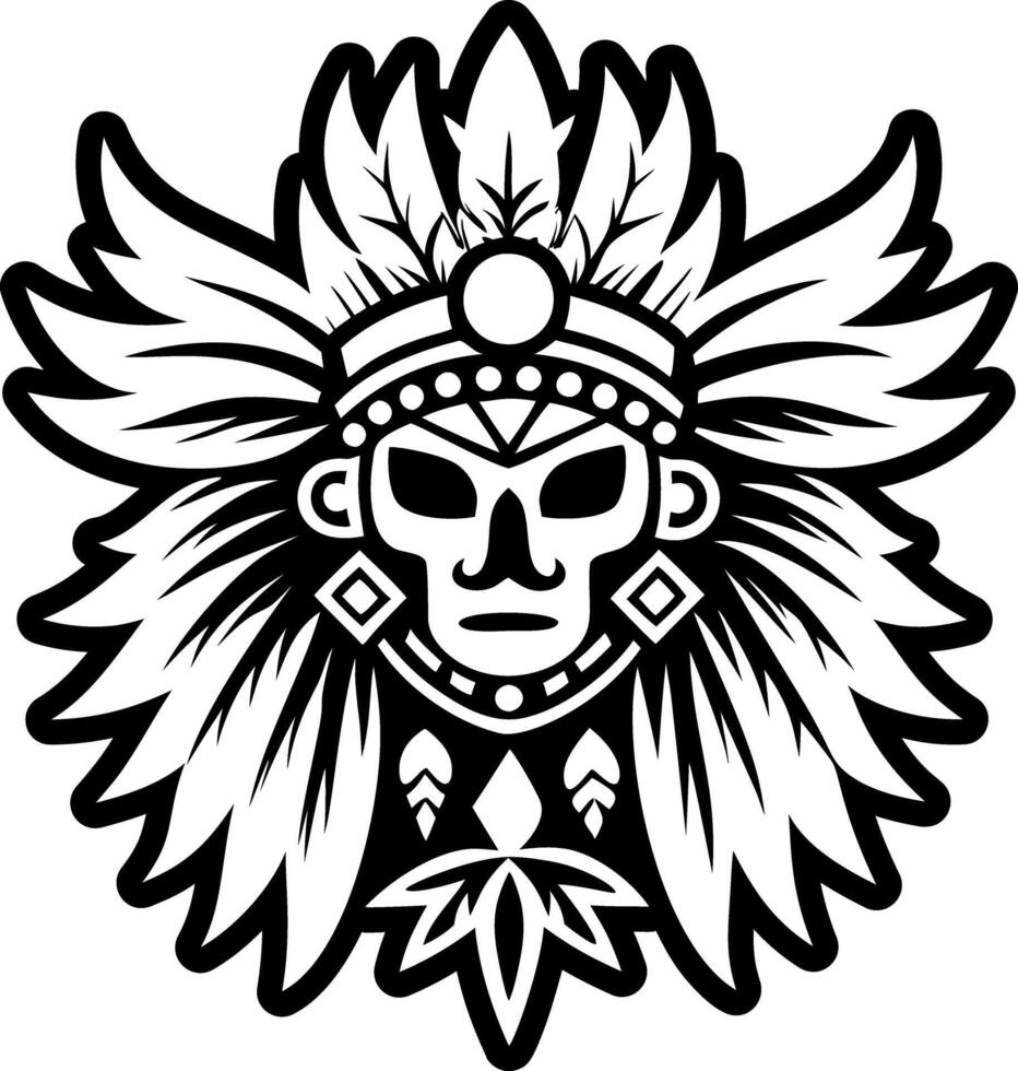 Native headdress icon in glyph style vector
