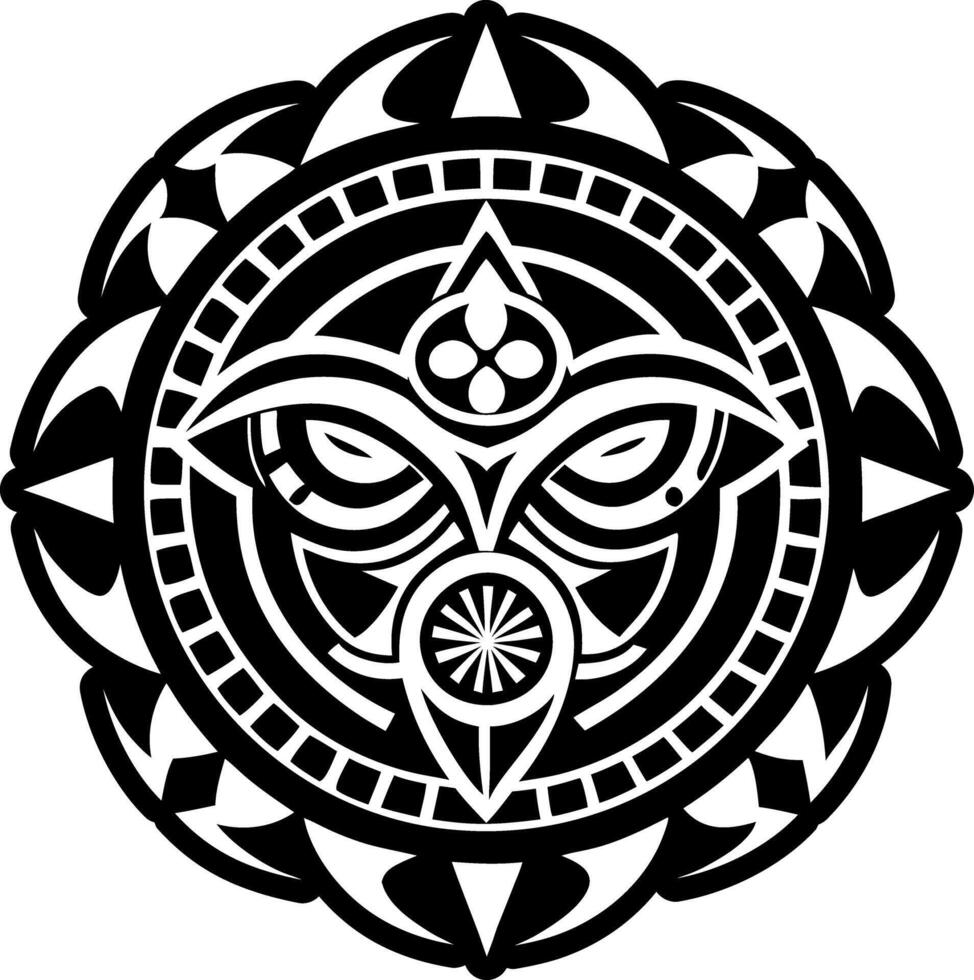 Mandala art icon in solid style vector