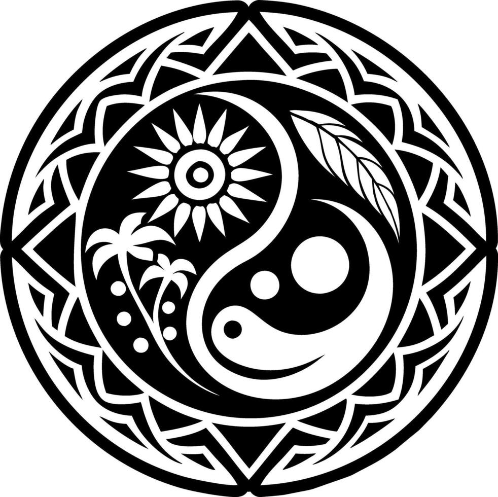 A solid style icon of harmony vector