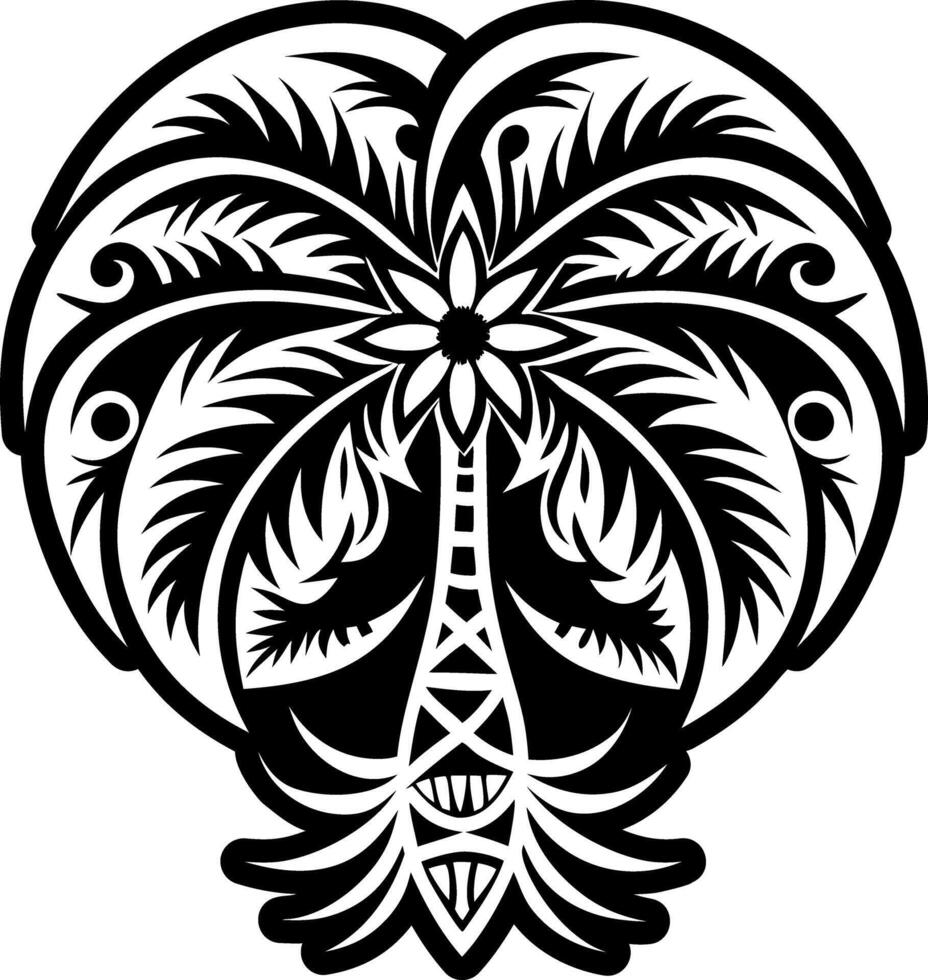 A glyph style icon of coconut tree vector