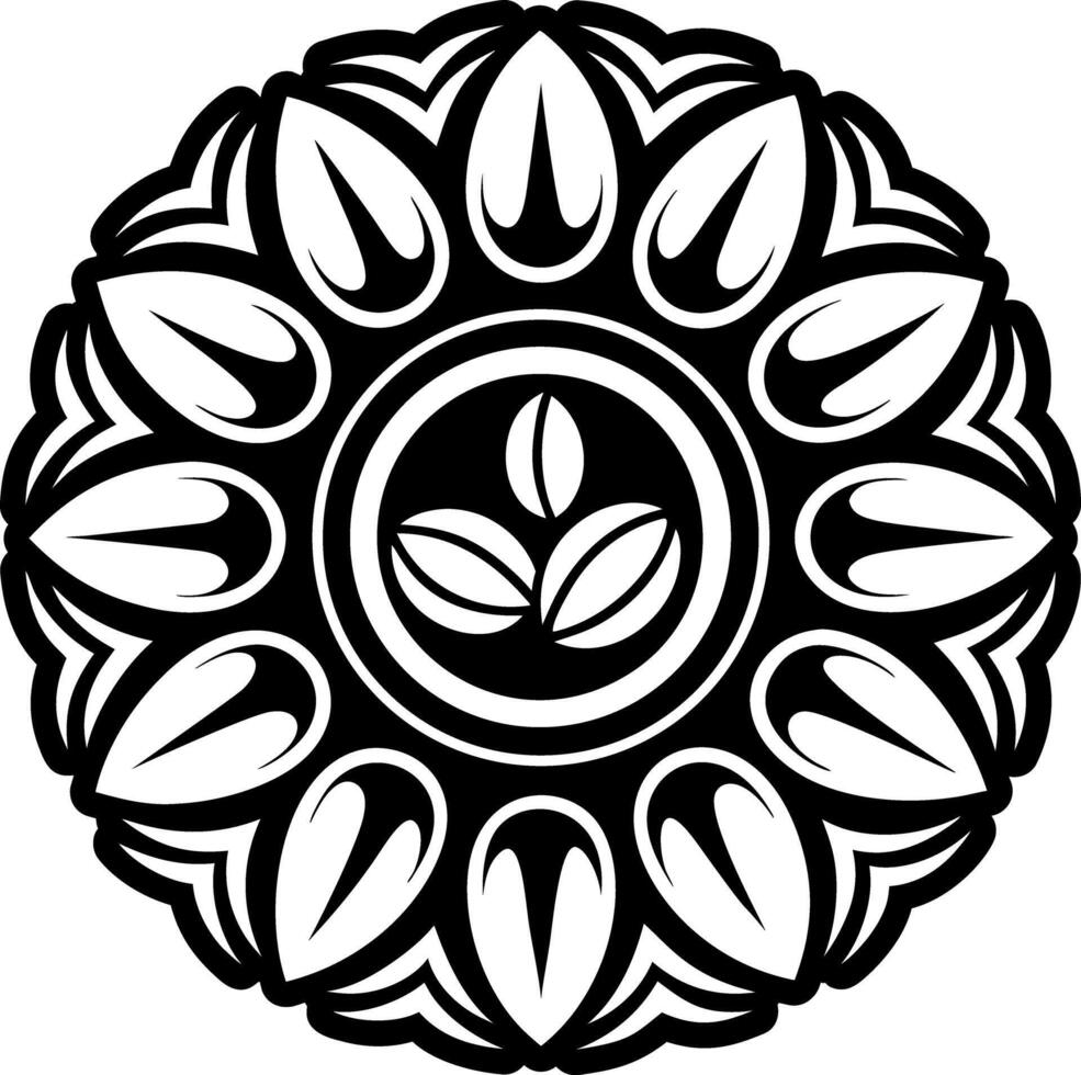 A glyph style icon of beans tattoo vector