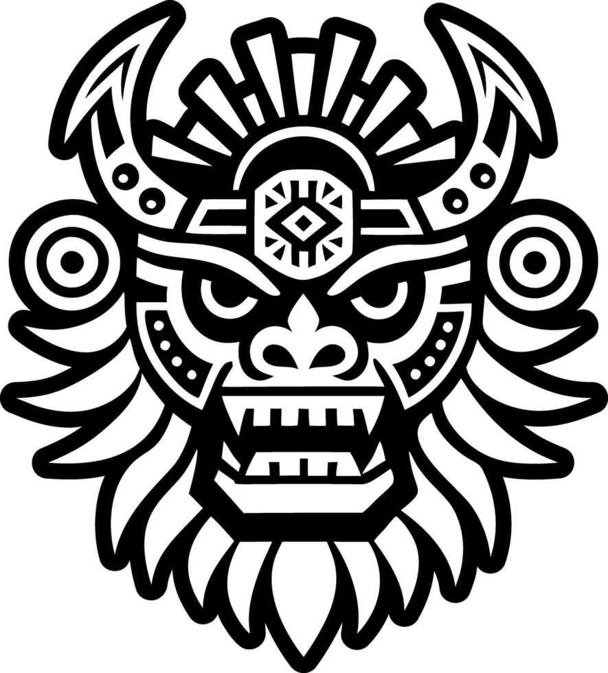 Horned mask icon in filled style vector