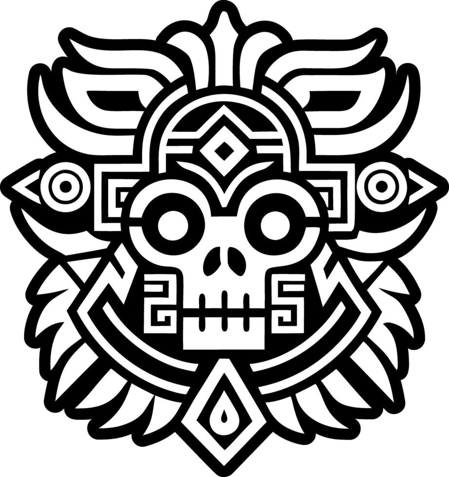 Mexican tattoo icon in filled style vector