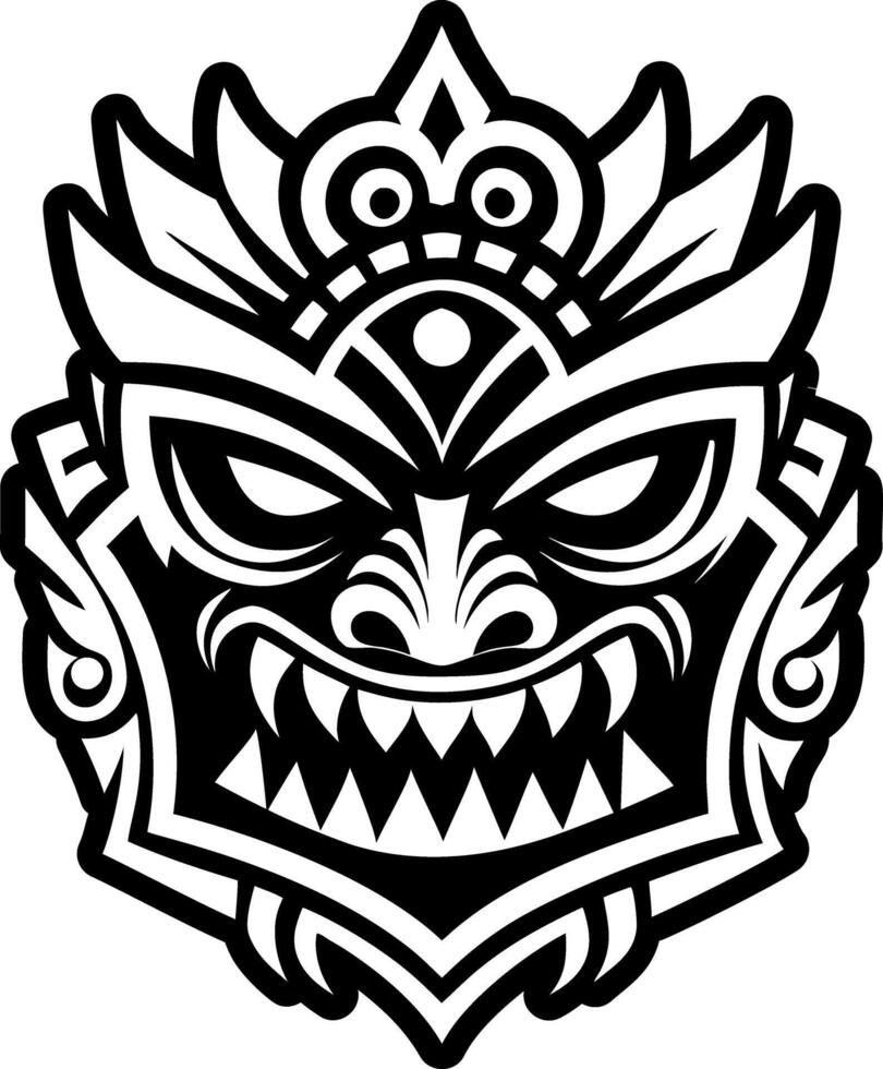 A deity mask icon in glyph style vector