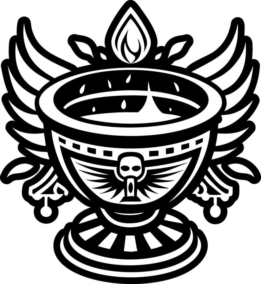 Blood chalice icon in filled style vector