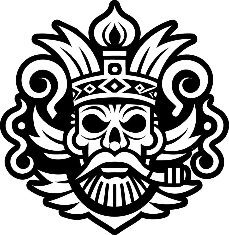 A filled style icon of warrior vector