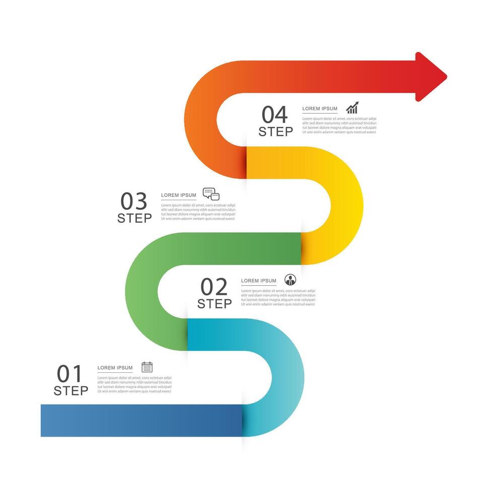 Infographic arrow symbol timeline business steps to success background.. vector