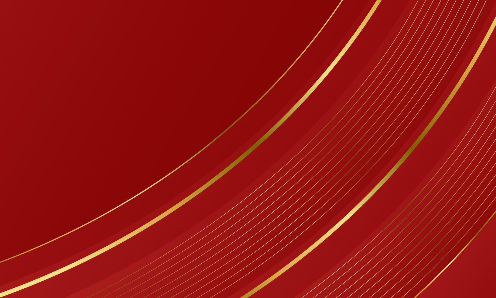 Modern red luxury curve background with elegant gold lines. Abstract premium design for templates, banners, sales, ads, events, Invitations, awards, websites, pages and more vector