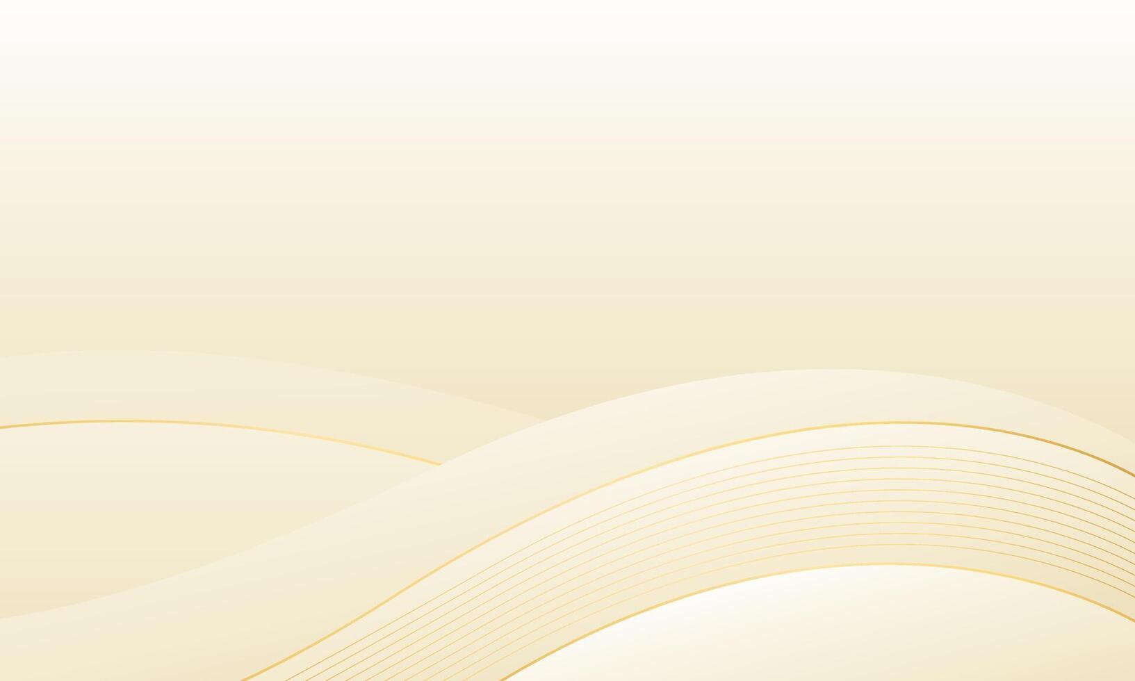 Abstract beige luxury wave background, simple vector