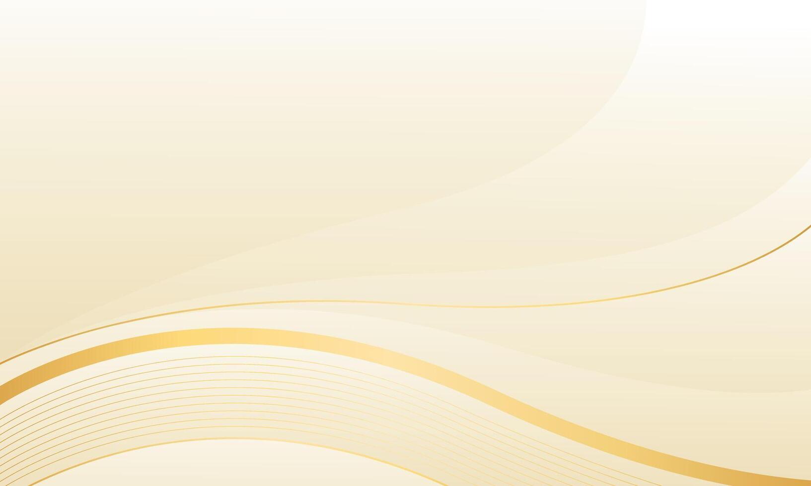 Minimalist Cream and Gold Abstract Wave Background vector