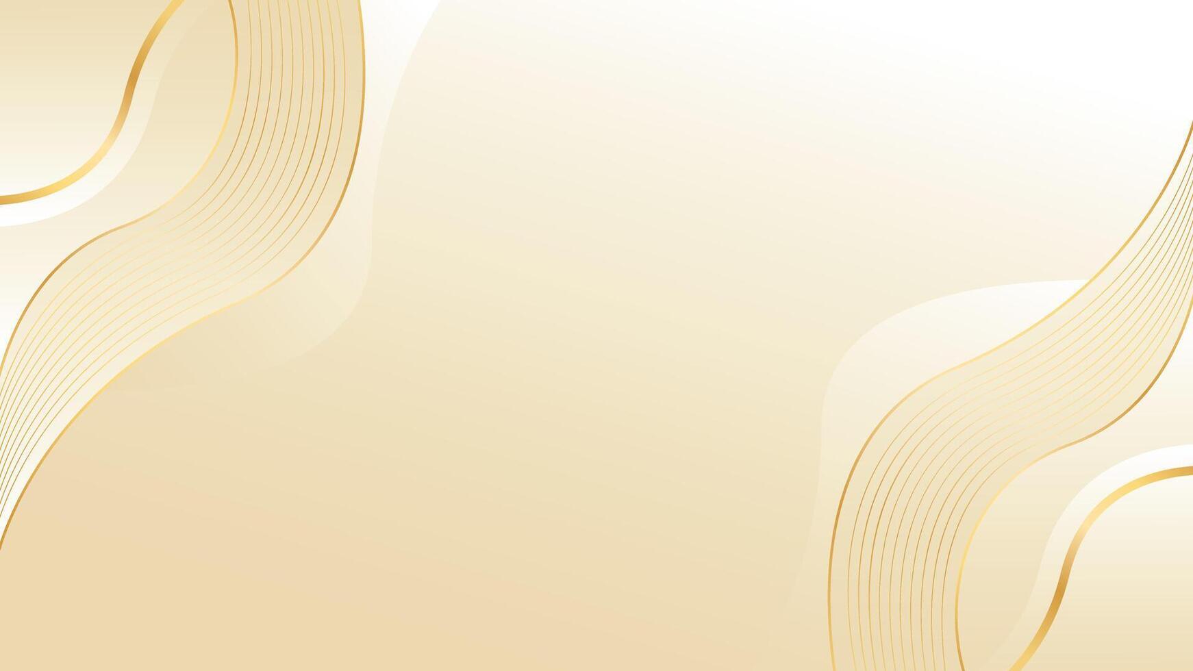 Abstract luxury wave background in elegant beige color vector