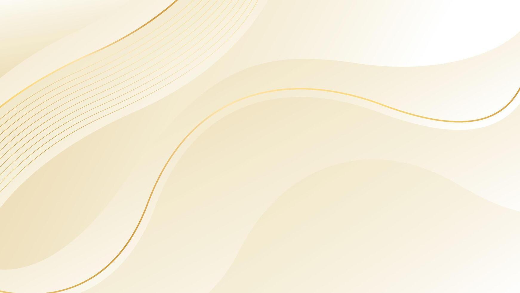 Abstract beige and gold luxury wave background. Bright design colors. vector