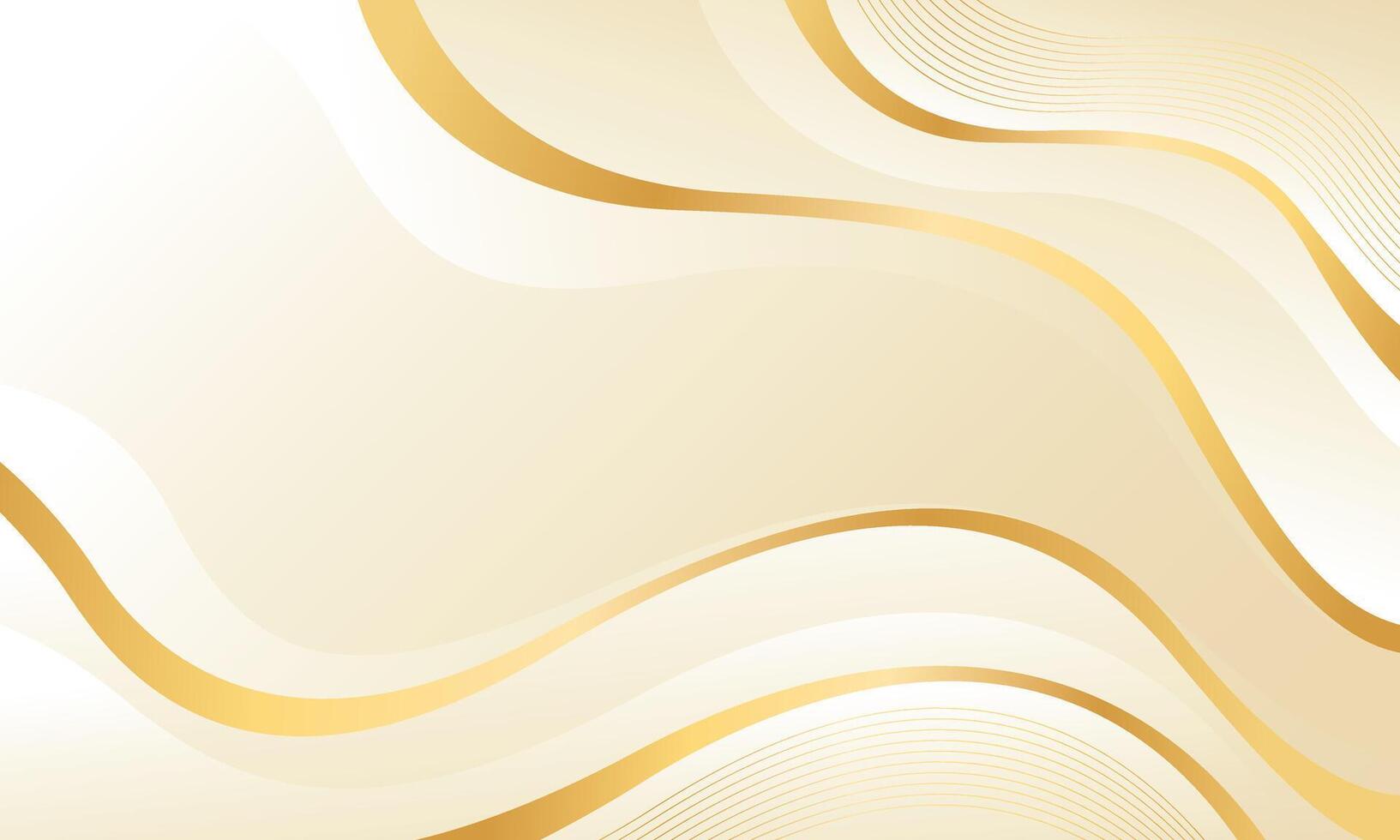 Abstract cream and gold luxury wave background. Bright design colors. vector