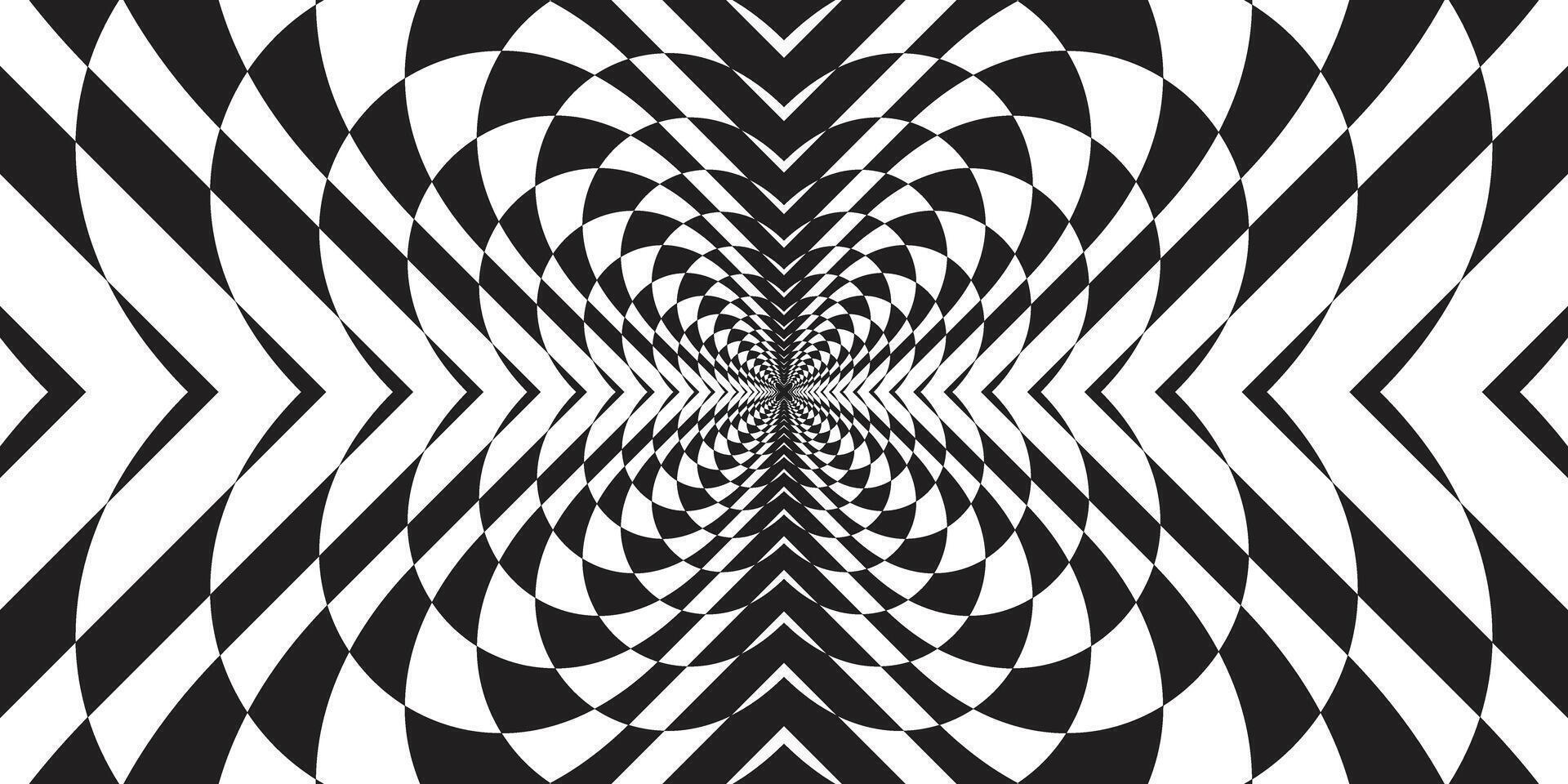 Black and White Optical Illusion vector