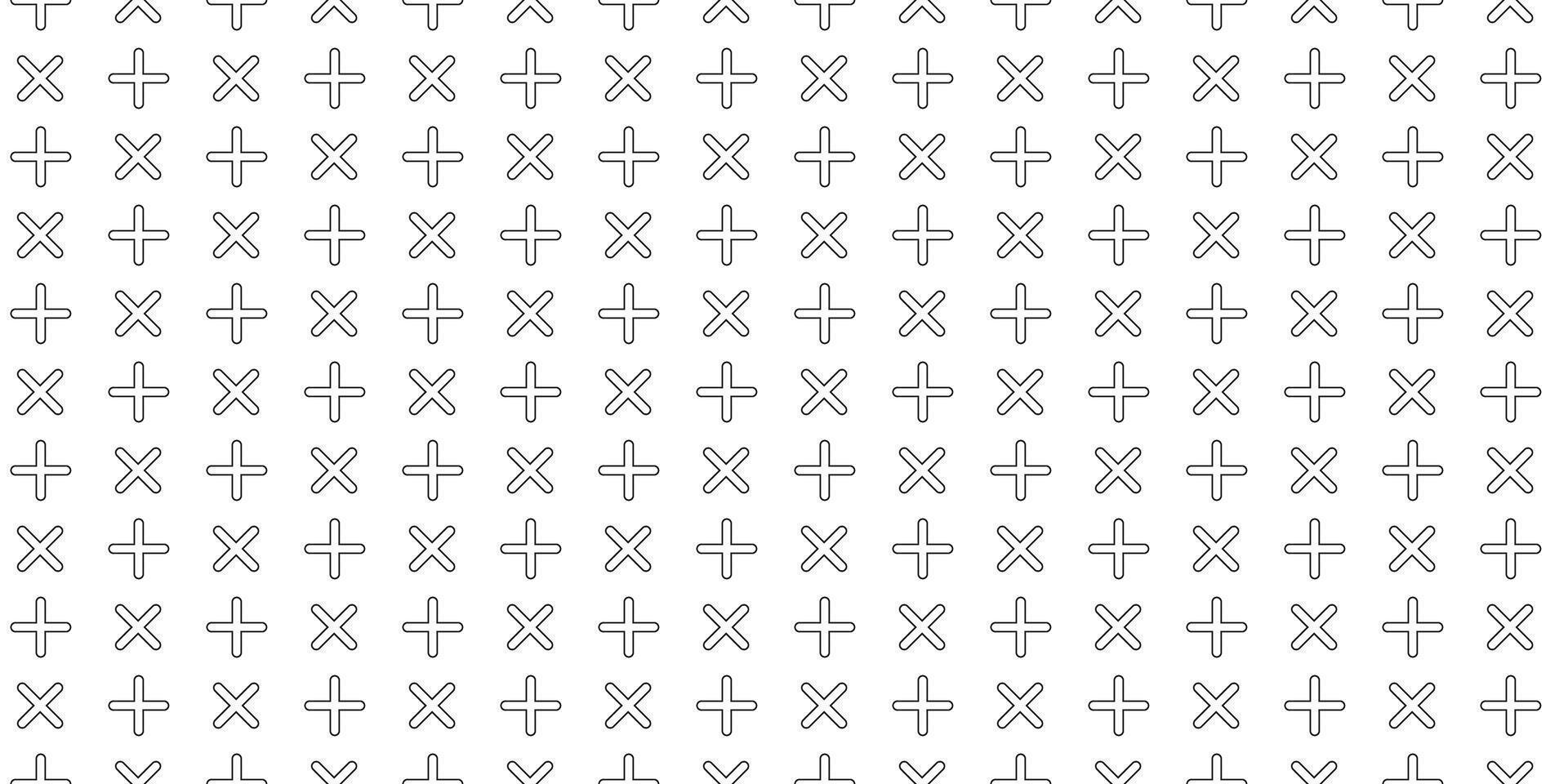 Grid of Cross Multiply Shapes Pattern Background vector