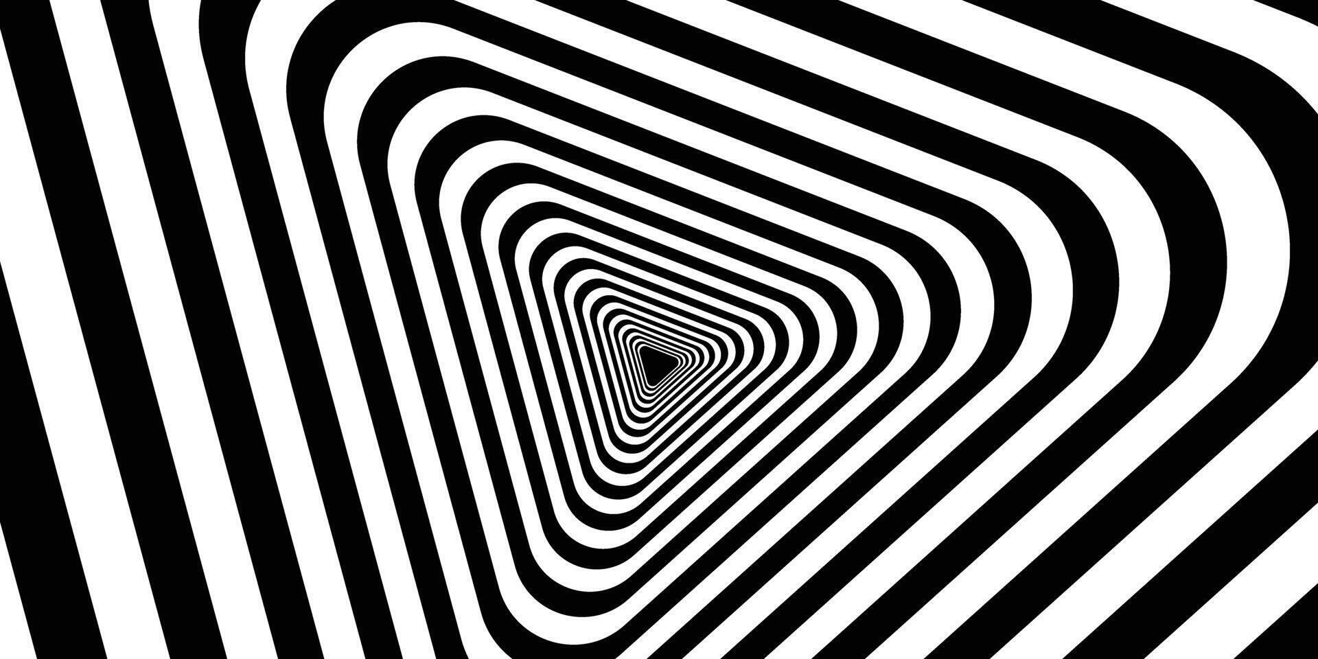 Triangular Tunnel Optical Illusion vector