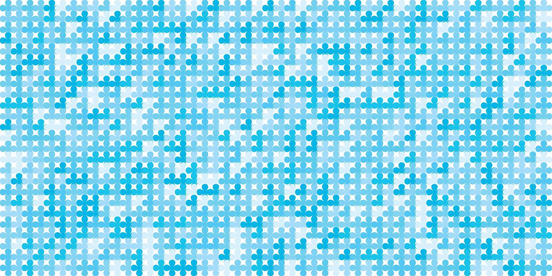 Abstract Blue flower Geometric Composition vector