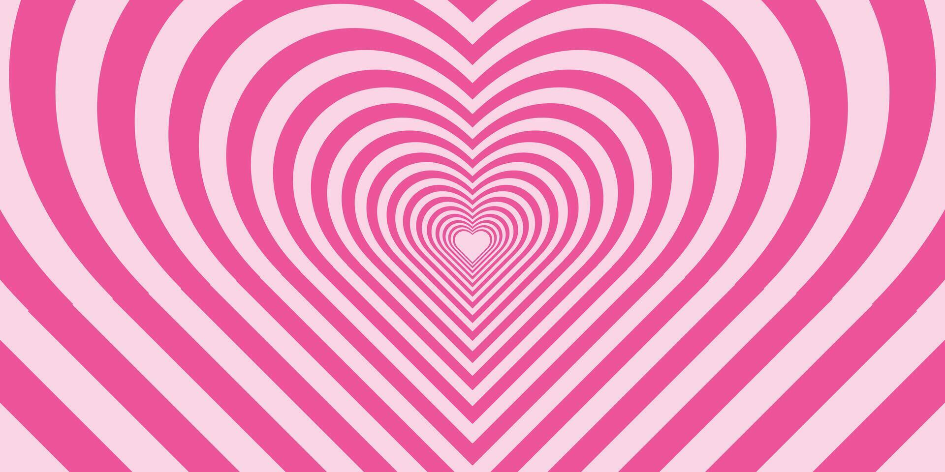 Pink Heart Optical Illusion background vector